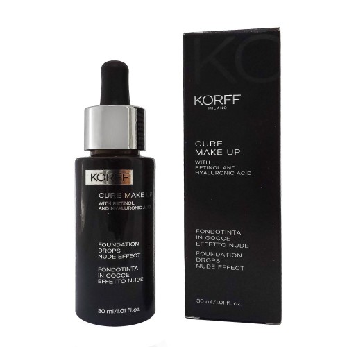 Korff Cure Make Up Fondotinta In Gocce Effetto Nude Tonalità 02 Creme Con Retinolo E Acido Ialuronico 30ml