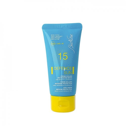 Bionike Defence Sun 50ml - Crema Solare SPF15   Protezione Media Per Pelli Sensibili 